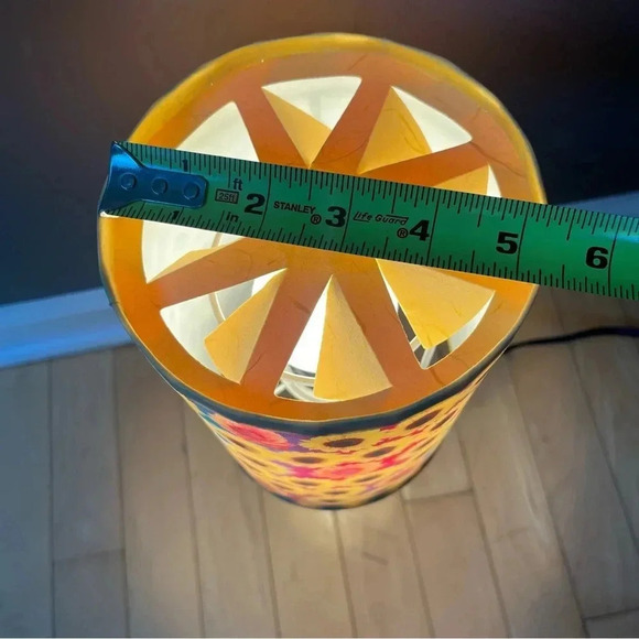 VTG Retro Glo 3D View Changing Spinning Lamp Sunflowers Roses Holographic Y2K - Picture 10 of 10